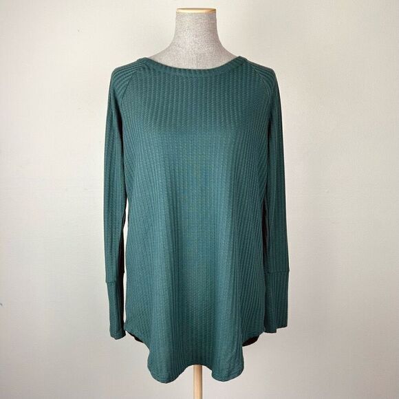 LAST CHANCE Chaser Waffle Long Sleeve in Green - Picture 1 of 6